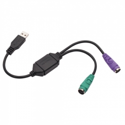 Cabo Adaptador Conversor Usb 2portas Ps2 P/ Teclado e Mouse