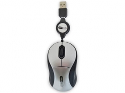 Mouse USB Retrátil Prata HL-MRT 01S Hardline