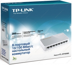 Switch 8 Portas TP-Link 10/100 Mbps TL-SF1008D