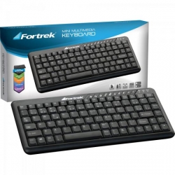 Mini Teclado Multimídia USB FORTREK MK-201BK