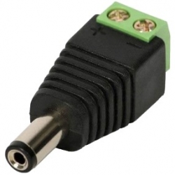 CONECTOR P4 MACHO COM BORNE PARA CÂMERAS DE SEGURANÇA